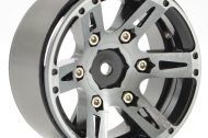 FASTRAX 2.2 & 8 SPOKE BLACK ALLOY BEADLOCK WHEELS (2) FOR THE AXIAL WRAITH FTAX21